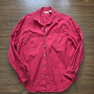 Levi's Men's Red Denim Button-Up Shirt